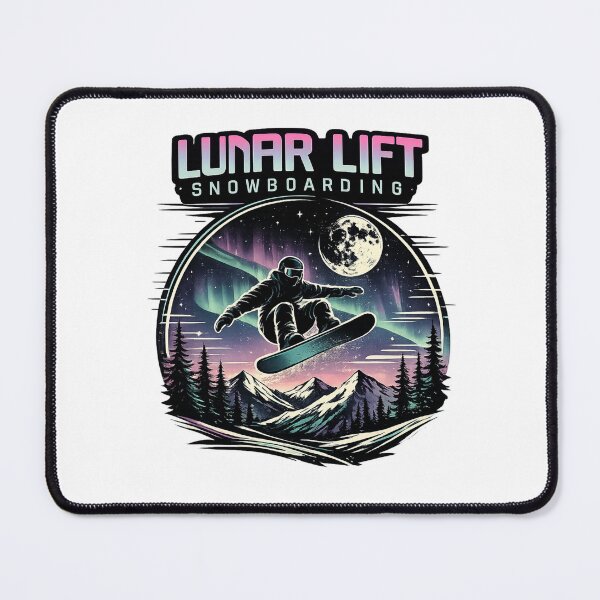 Item preview, Lunar Lift Snowboarding Retro Night Mountain Graphic designed and sold by CraigDesignWork.