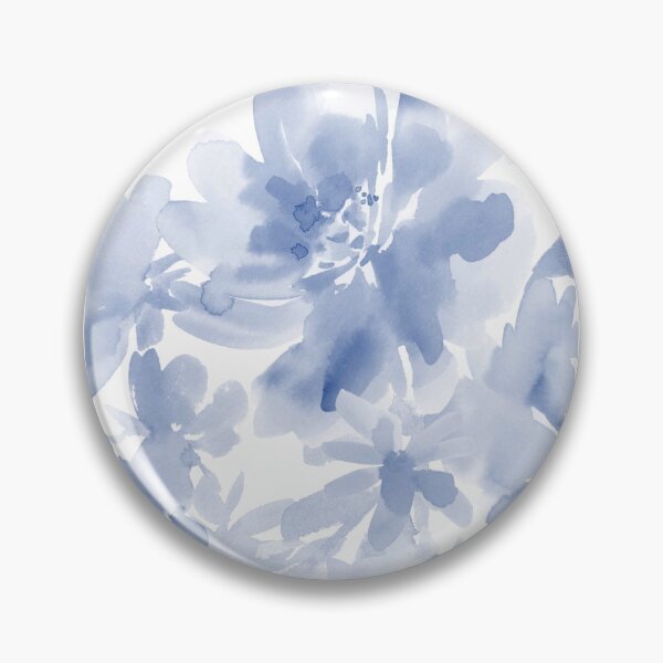 Item preview, Elegant Blue Watercolor Floral Pattern designed and sold by THE RILONA.