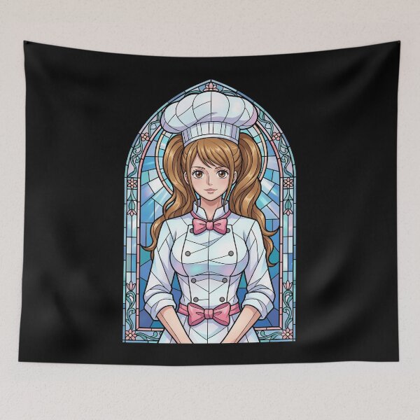 Item preview, Charlotte Pudding One Piece Cute Chef Stained Glass designed and sold by mildaclairmo.