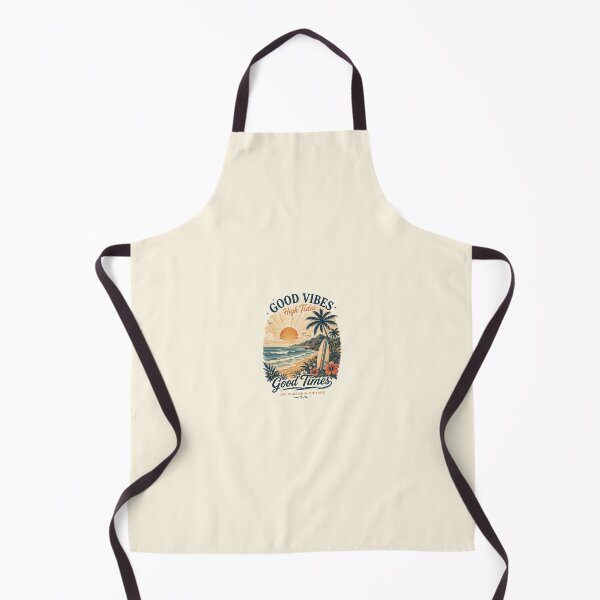 Item preview, Good Vibes High Tides Good Times Vintage Surf - Retro Beach Palms designed and sold by NinaVibeStudio.