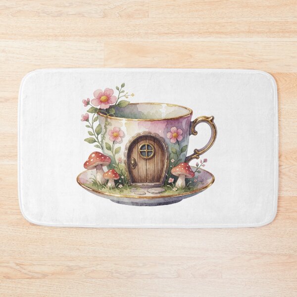 Item preview, Floral Teacup Cottage Fairy Garden Decor designed and sold by AillustriaAK.