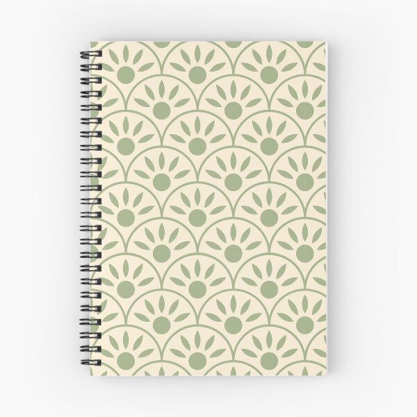 Item preview, Sage Green Scallop Pattern | Art Deco Botanical Geometric Seamless designed and sold by Dino-Lune.