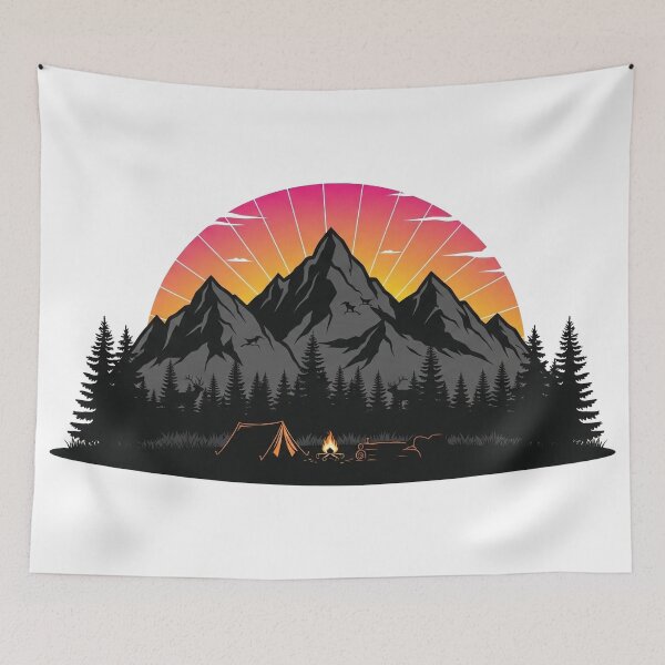 Item preview, Vintage Sunset Camping designed and sold by smiksshop ⭐️   ⭐️⭐️⭐️⭐️.