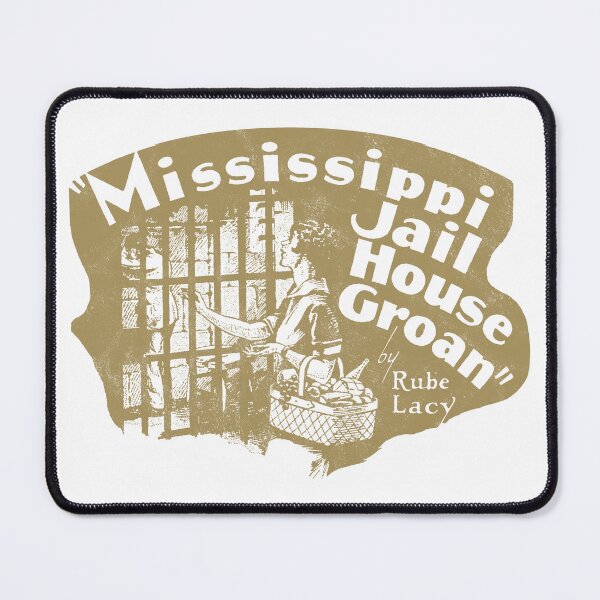 Item preview, Mississippi Jailhouse Groan - Rube Lacy : Classic Blues from Paramount Records - gold print designed and sold by GenXTees.