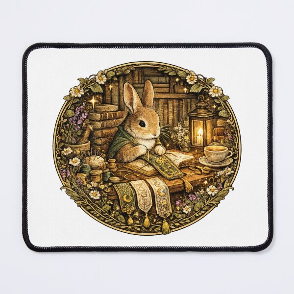 Item preview, Cozy Bunny Bookbinder Shirt | Cottagecore Rabbit Library | Handmade Book Lover | Woodland Reading Gift designed and sold by MrDev.