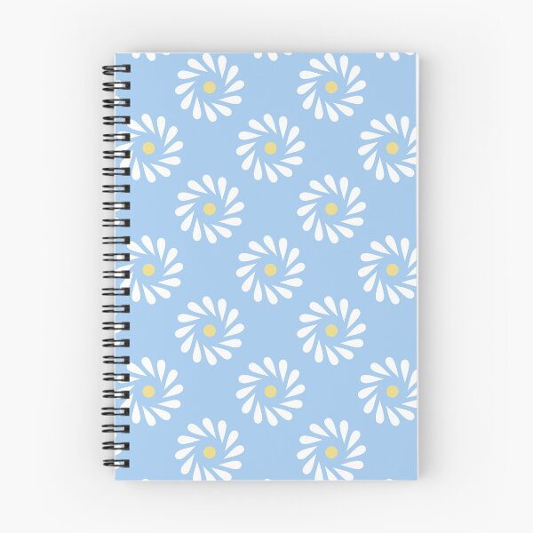 Item preview, Retro Pastel Blue Daisy Pinwheel Floral Pattern designed and sold by THE RILONA.
