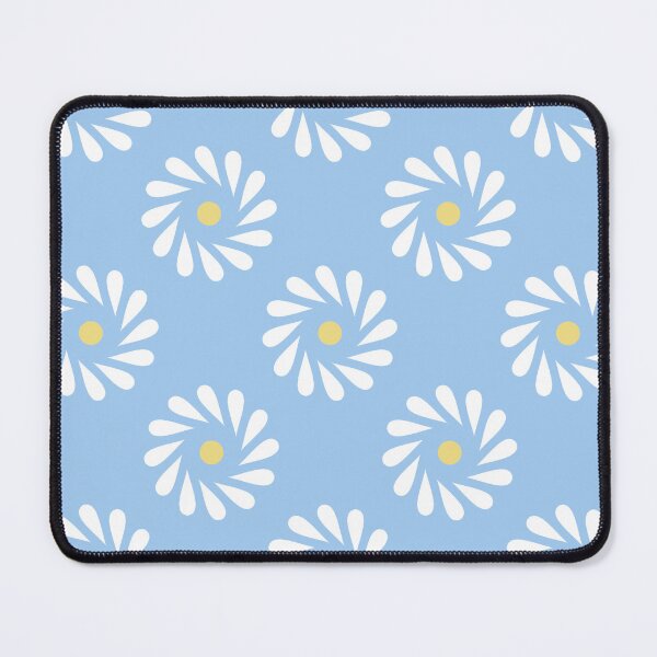 Item preview, Retro Pastel Blue Daisy Pinwheel Floral Pattern designed and sold by THE RILONA.