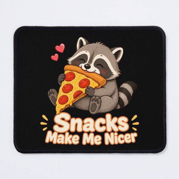 Item preview, Snacks Make Me Nicer Vintage Raccoon Humor designed and sold by Marblaes00.