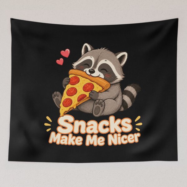Item preview, Snacks Make Me Nicer Vintage Raccoon Humor designed and sold by Marblaes00.