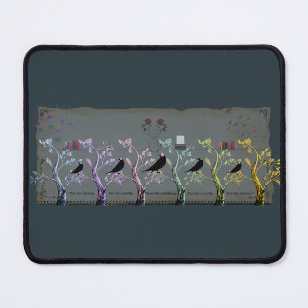 Item preview, Counting Crows Whimsical Folk Art Painting designed and sold by ArtistsAtticWI.