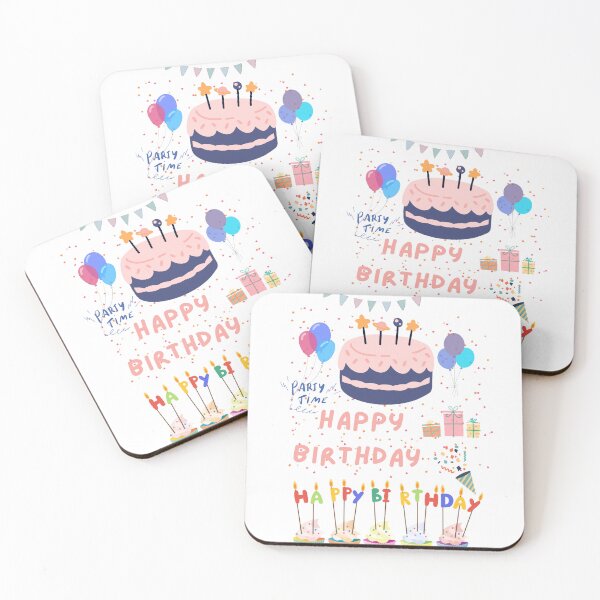 Item preview, Happy Birthday decoration with balloons and candles  designed and sold by ShipDrop.