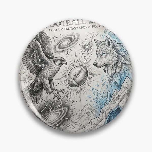 Item preview, Cosmic Eagle vs Crystal Wolf — USA Bosnia Fantasy Football 2026 Sketch Art Sticker designed and sold by VikrantCreative.