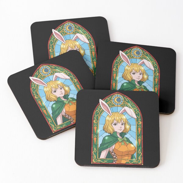 Item preview, Carrot One Piece Emerald Stained Glass Bunny designed and sold by mildaclairmo.