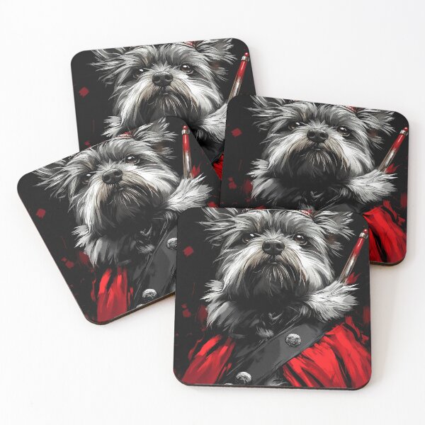 Item preview, Yorkshire Terrier Dog Crimson Warrior Royal Gothic Fantasy designed and sold by earlobejerk.