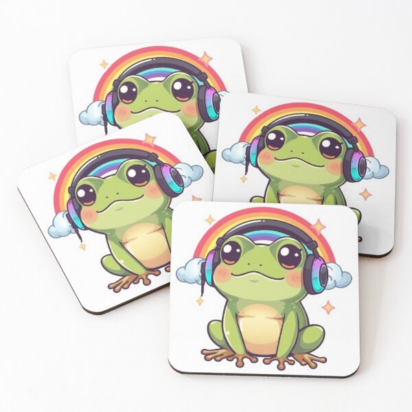 Item preview, Kawaii Rainbow Frog Sticker | Cute Gaming Frog Mascot designed and sold by Stylestickers55.