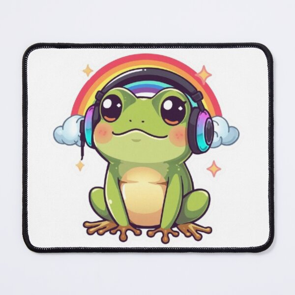 Item preview, Kawaii Rainbow Frog Sticker | Cute Gaming Frog Mascot designed and sold by Stylestickers55.