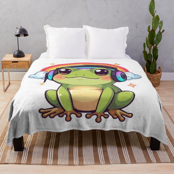 Item preview, Kawaii Rainbow Frog Sticker | Cute Gaming Frog Mascot designed and sold by Stylestickers55.