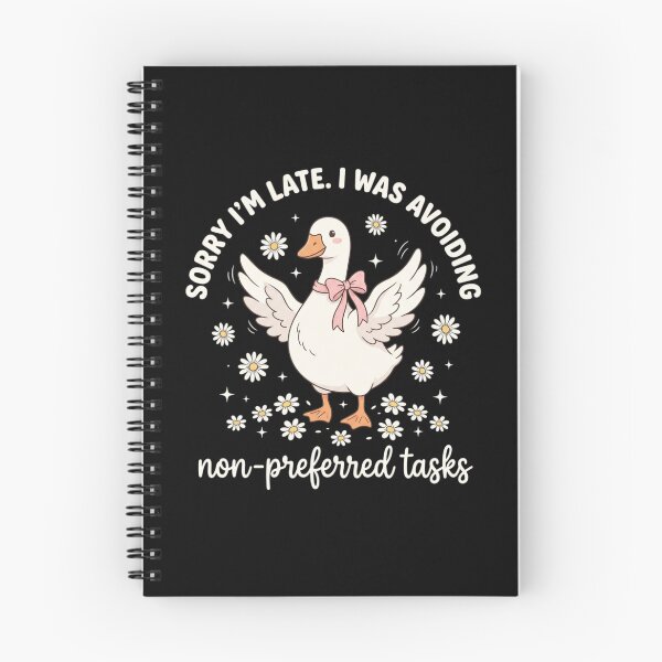 Item preview, Sorry I'm Late I Was Avoiding Non-Preferred Tasks T-Shirt, Funny ADHD Gift, Cute Goose Graphic Tee, Neurodivergent Humor Shirt designed and sold by Trendably.