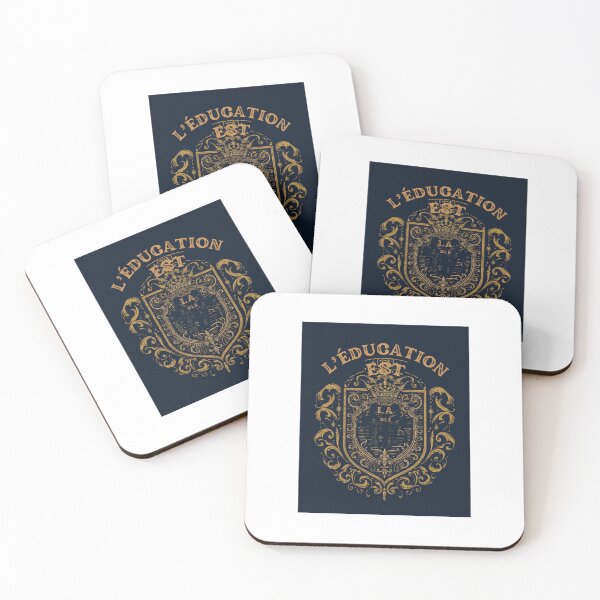 Item preview, Education Is the Key Vintage French Coat of Arms designed and sold by LandB Digital.