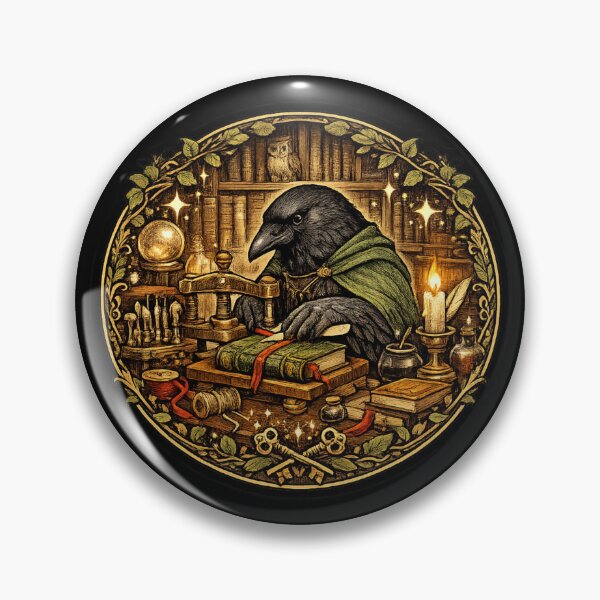 Item preview, Wise Raven Bookbinder Shirt | Gothic Cottagecore Library | Fantasy Book Press | Book Lover Gift designed and sold by MrDev.