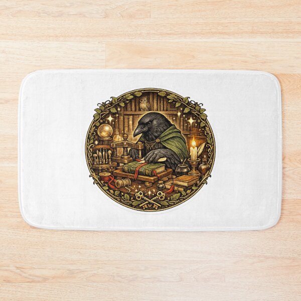 Item preview, Wise Raven Bookbinder Shirt | Gothic Cottagecore Library | Fantasy Book Press | Book Lover Gift designed and sold by MrDev.