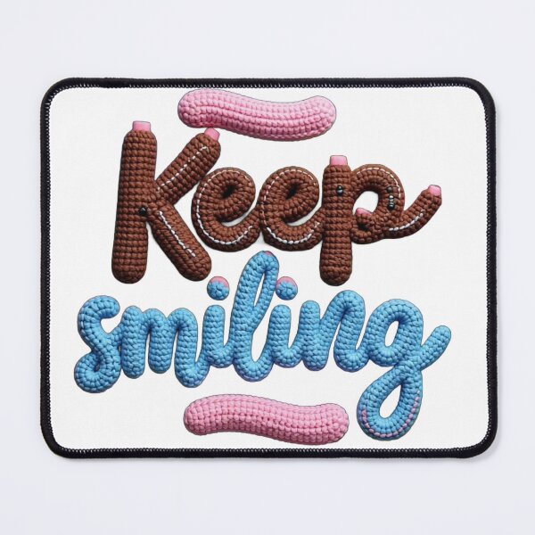 Item preview, keep smiling typographic plush br colorful typographic plush design designed and sold by SmashingDeals.