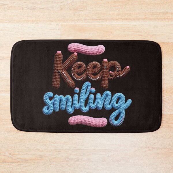 Item preview, keep smiling typographic plush br colorful typographic plush design designed and sold by SmashingDeals.
