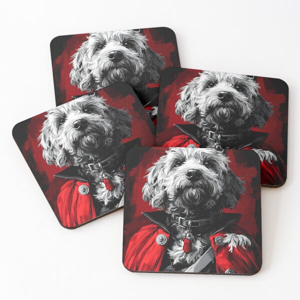 Item preview, Goldendoodle Dog Crimson Warrior Crowned Royal Companion designed and sold by earlobejerk.