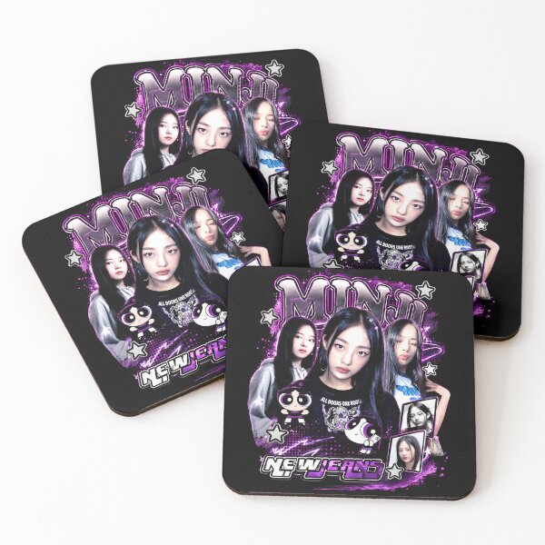 Item preview, Minji NewJeans Vintage 90s Purple Y2K Graffiti Collage Aesthetic designed and sold by Artify Works.