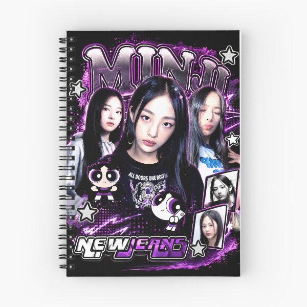 Item preview, Minji NewJeans Vintage 90s Purple Y2K Graffiti Collage Aesthetic designed and sold by Artify Works.