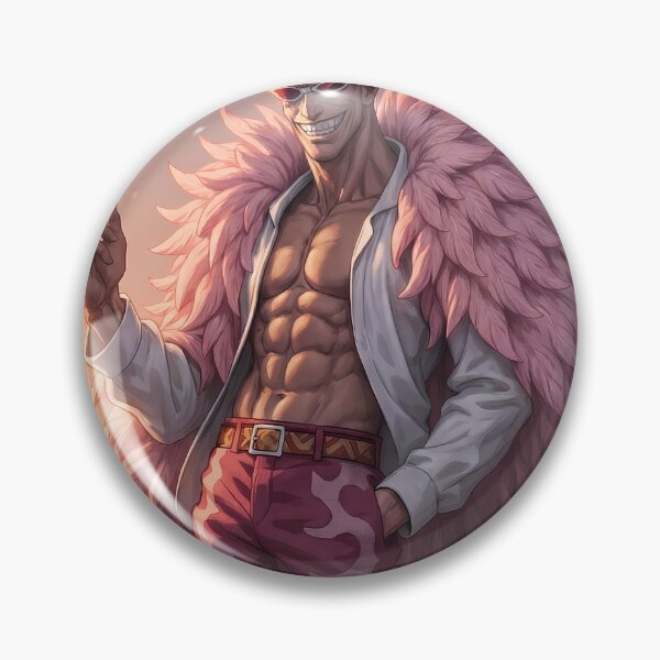 Item preview, Donquixote Doflamingo One Piece Sunset Pink Feather Smile designed and sold by BrianRayan.