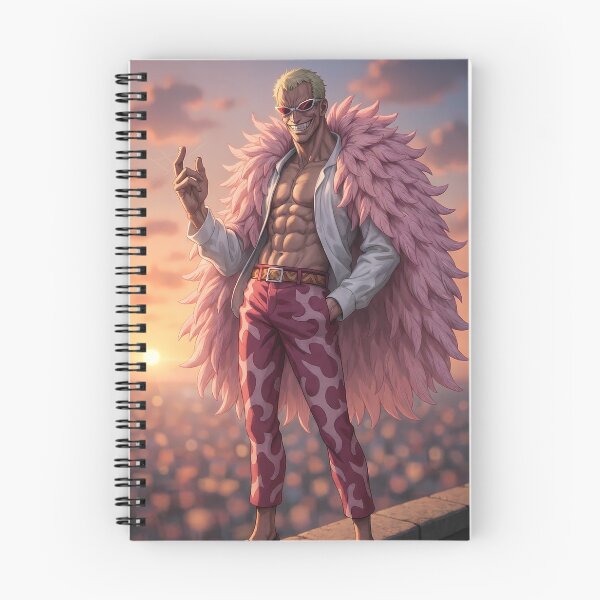 Item preview, Donquixote Doflamingo One Piece Sunset Pink Feather Smile designed and sold by BrianRayan.