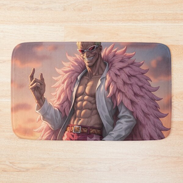 Item preview, Donquixote Doflamingo One Piece Sunset Pink Feather Smile designed and sold by BrianRayan.