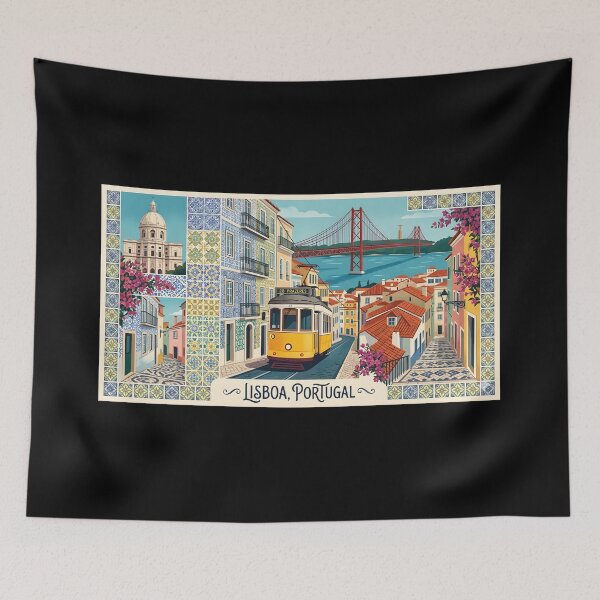Artikelvorschau, Lissabon, Portugal – Vintage-Reiseplakat Straßenbahn 28 entworfen und verkauft von Paulo Costa Dias.