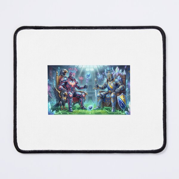 Item preview, Eagle King vs Crystal Bosnia Knight — USA Bosnia Football 2026 Epic Throne Sticker designed and sold by VikrantCreative.