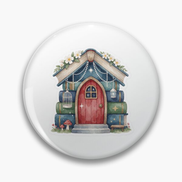 Item preview, Book House Fairy Library Cottagecore designed and sold by AillustriaAK.