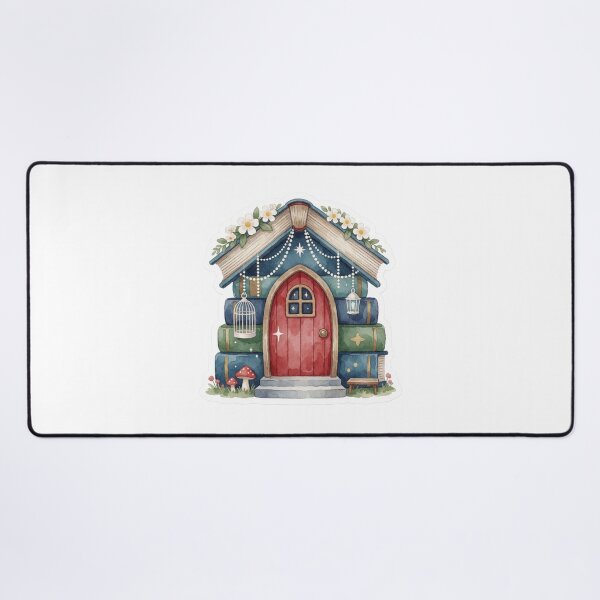 Item preview, Book House Fairy Library Cottagecore designed and sold by AillustriaAK.