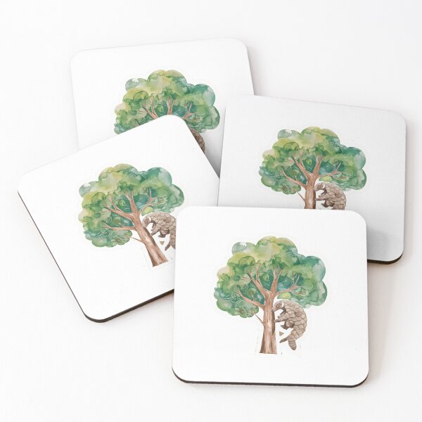 Item preview, Whimsical Pangolin Tree Illustration designed and sold by NiftyWrx.