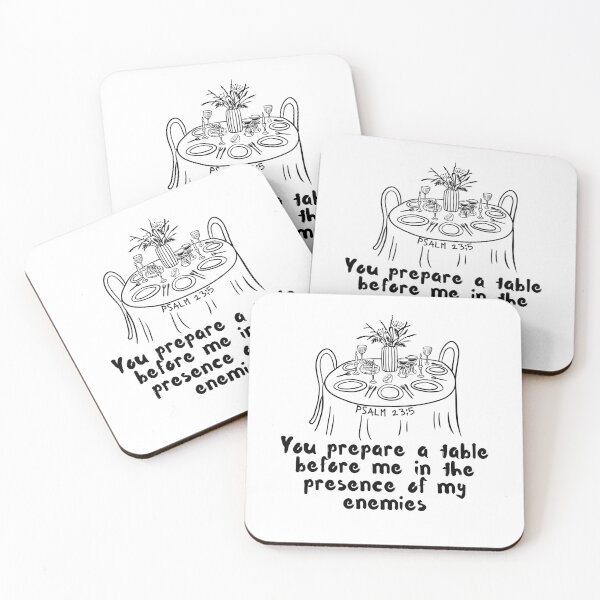Item preview, He Prepares a Table Before Me Bible Verse – Psalm 23:5 Christian Design designed and sold by Conduit Tees.