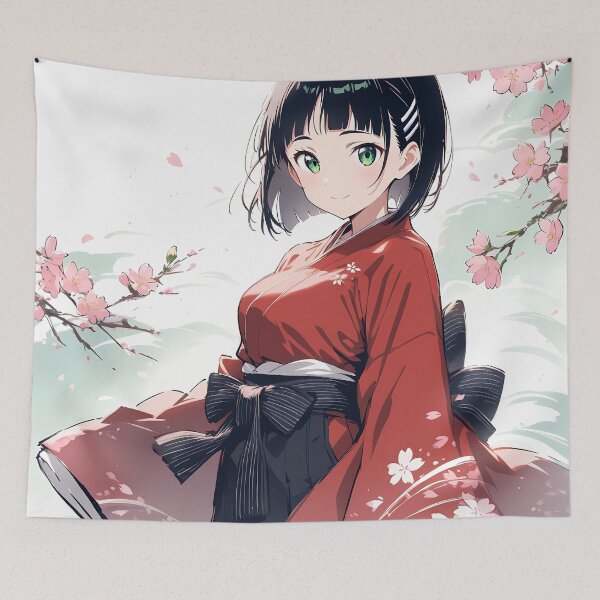 Aperçu de l'œuvre Kirigaya Suguha Sword Art Online Printemps Kimono Grâce créée et vendue par BrianRayan.