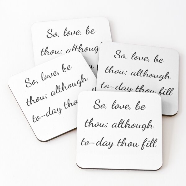 Item preview, “So, love, be thou; although to-day thou fill” - handwriting black designed and sold by ariksworld.