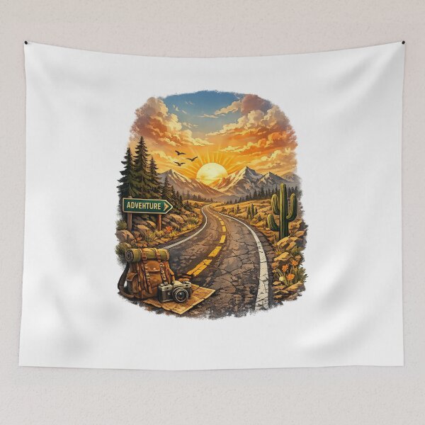 Item preview, Adventure Road to the Horizon Illustration designed and sold by ali prints.