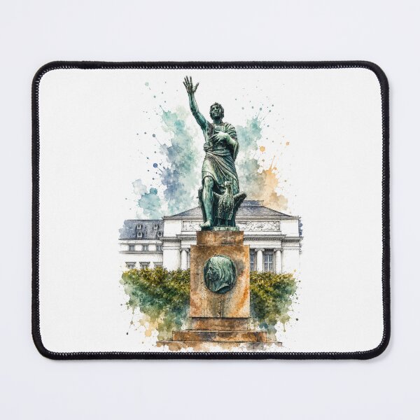Item preview, Koblenz – The historical column “Historia” in watercolor & ink designed and sold by Peter Kaul.