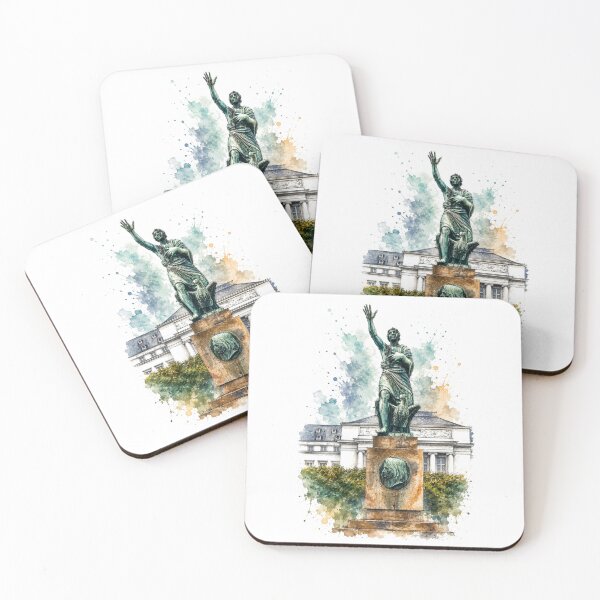 Item preview, Koblenz – The historical column “Historia” in watercolor & ink designed and sold by Peter Kaul.