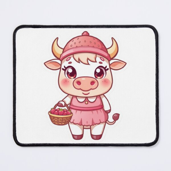 Item preview, Cute Strawberry Highland Cow Kawaii Sticker | Cottagecore Cow Gift designed and sold by Stylestickers55.