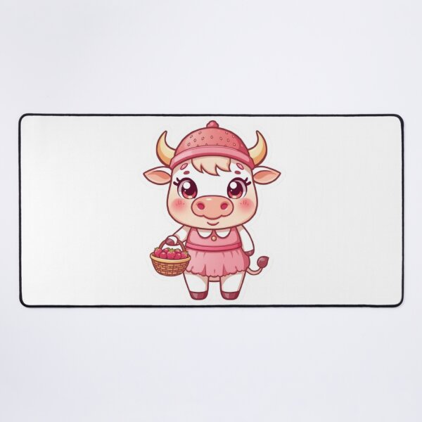 Item preview, Cute Strawberry Highland Cow Kawaii Sticker | Cottagecore Cow Gift designed and sold by Stylestickers55.