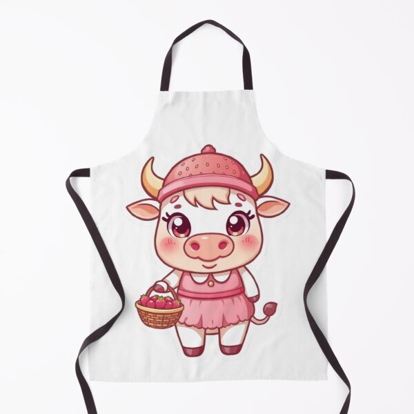 Item preview, Cute Strawberry Highland Cow Kawaii Sticker | Cottagecore Cow Gift designed and sold by Stylestickers55.