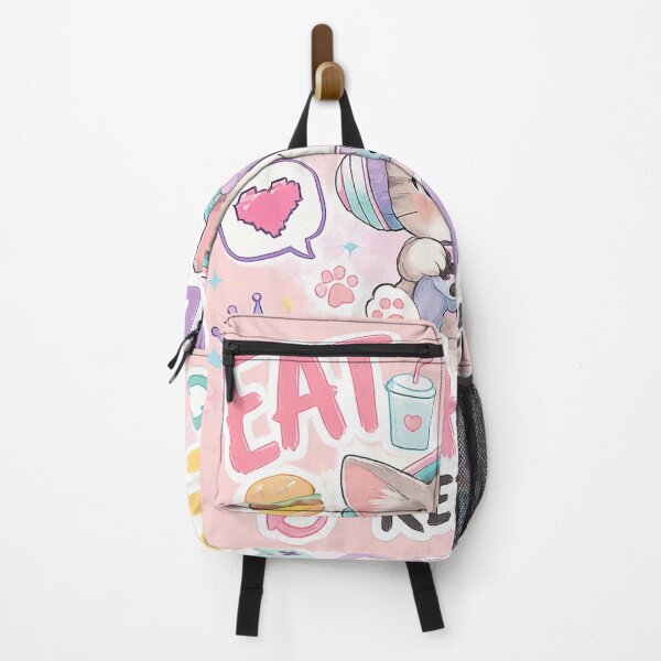 Item preview, Eat Sleep Game Repeat Cute Gamer Cat Sticker | Pastel Kawaii Gaming Design designed and sold by Nusha Creations.
