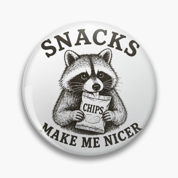 Item preview, Snacks Make Me Nicer Raccoon Snack Lover designed and sold by Marblaes00.