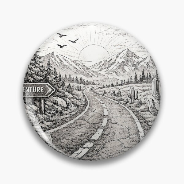Item preview, Minimal Adventure Road Line Art designed and sold by ali prints.
